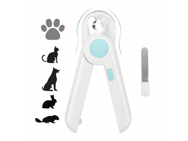 Cat Dog Nail Clippers and Trimmer, Pet Nail Clippers with LED Light - 1/3