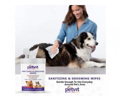 Petvit Cleansing & Grooming Wipes for Dog and Cat Buy Online