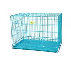 Paws for A Cause Dog Cage Blue Imported 30 Inch Medium with Removable Tray