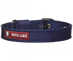 Pets Like Poly Collar, Navy Blue