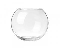 Crystal Clear Glass Fish or Terrarium Round Bowl W/C (4 inch)