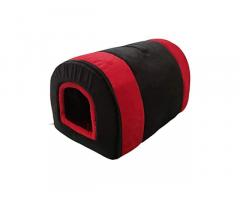 Mellifluous Durable Cave Shape Velvet Dual Color Cat/Dog Toy Bed