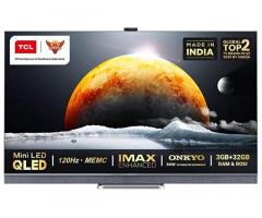 TCL 65 inches 4K Ultra HD Certified Android QLED TV 65C825 (2021 Model)