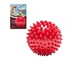 Meat Up Non-Toxic Rubber Stud Spike Hard Ball Chew Toy, Puppy/Dog Teething Toy