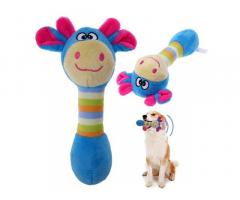 Qpets Funny Animal Shape Pet Puppy Dog Plush Sound Squeaker Chewing Toy - 1