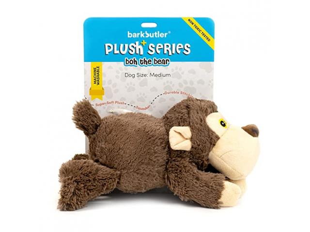 Barkbutler BOH The Bear Soft Squeaky Plush Dog Toy - 1/2