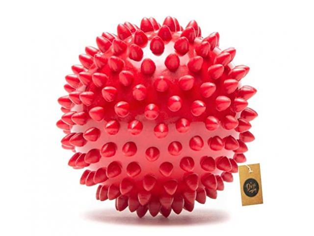 The Dogs Company Natural Rubber Spiked Ball Dog Chew Teething Toy - 1/2