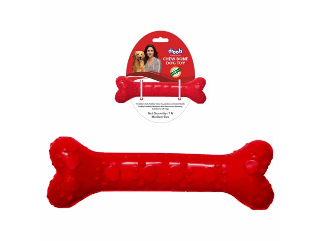 Drools Non-Toxic Rubber Dog Chew Bone Toy, Puppy/Dog Teething Toy - 1/1