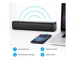 Ptron Fusion Evo 10W Wireless Bluetooth Speaker 5.0 Mini Soundbar