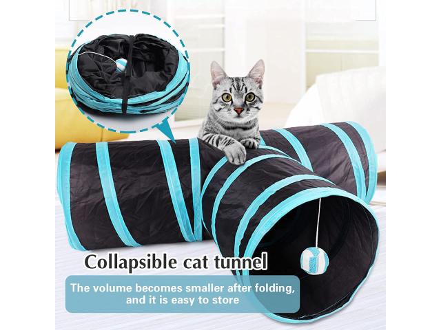 Futurekart Foldable Pet Cat Toy with Ball Tunnel - 2/2