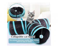 Futurekart Foldable Pet Cat Toy with Ball Tunnel