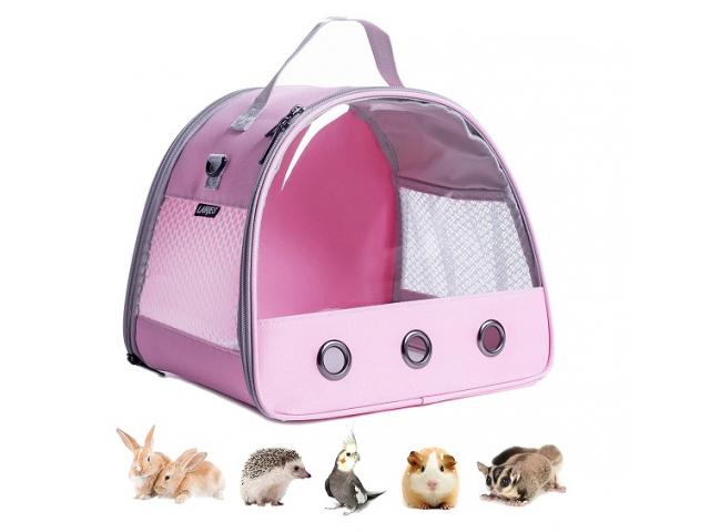 LAIRIES Small Animal Carrier for Hamster and Rats, Pet Travel Carrier for Small Animal - 1/2