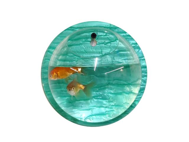 PetCrux Premium Acrylic Wall Mounted Aquarium Fish Bowl/Wall Planter for Home Decor - 1/1