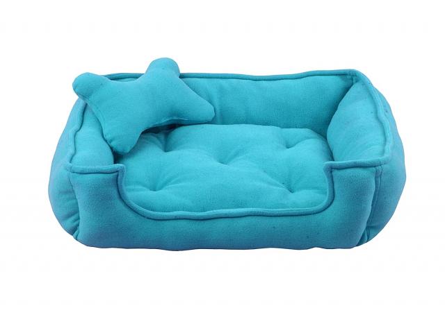Fluffy's Luxurious Reversible Sky Blue Soft Red Dog/Cat Bed Polyster Filled - 1/1
