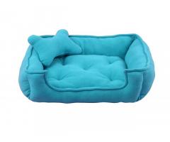 Fluffy's Luxurious Reversible Sky Blue Soft Red Dog/Cat Bed Polyster Filled