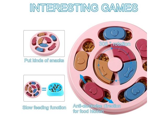 FASOON Interactive Dog Food Puzzle Toy Bowl - 3/3