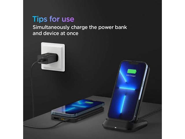 Spigen 10000mAh 3 in 1 Wireless Charging Power Bank with USB-A | USB-C 20W Fast Charging - 2/2