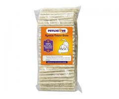 PETLICIOUS & MORE Adult Natural Twisted Rawhide Chew Sticks, Beef (1000 Gm)