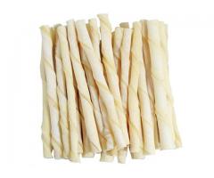 LOVING PETS Dog Chew White Twisted Sticks For All Life Stages - 1