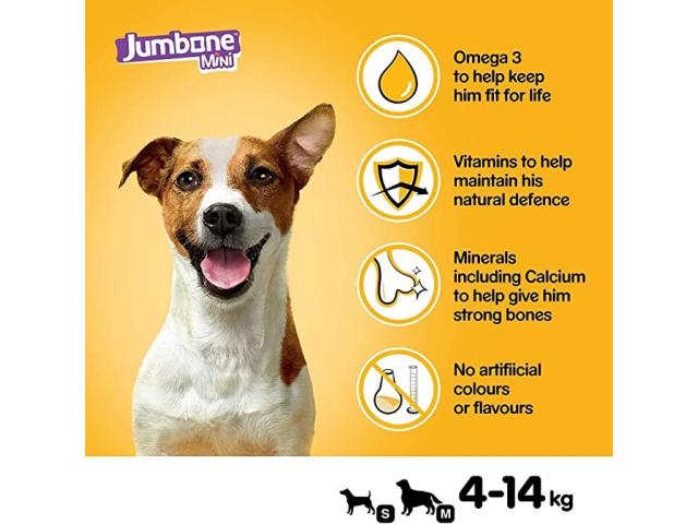 Pedigree Jumbone Mini Adult Dog Treat, Chicken & Lamb - 160 g Pack (4 Treats) - 2/2