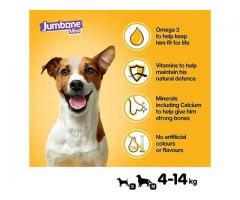 Pedigree Jumbone Mini Adult Dog Treat, Chicken & Lamb - 160 g Pack (4 Treats)