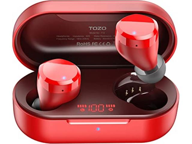 TOZO T12 Wireless Earbuds Bluetooth Headphones - 1/3