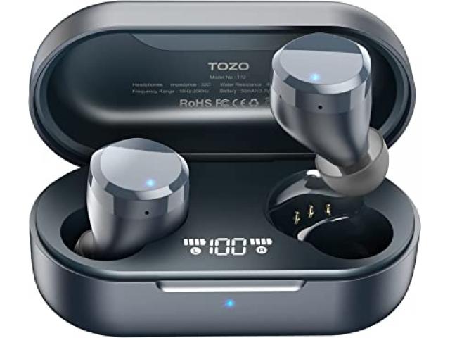 TOZO T12 Wireless Earbuds Bluetooth Headphones - 2/3