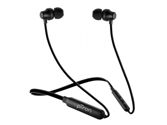 Ptron Tangent Lite Bluetooth 5.0 Wireless Headphones Neckband - 1/2