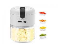 InstaCuppa Rechargeable Mini Electric Chopper - Stainless Steel Blades