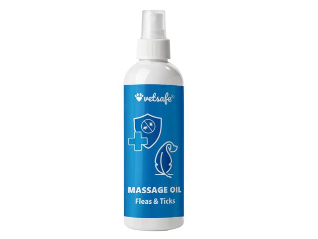 VetSafe Massage Oil for Fleas and Ticks, Stress and Itch Relief Oil, Calming Oil for Pets - 1/1