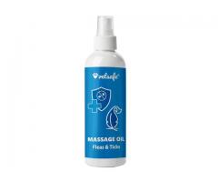 VetSafe Massage Oil for Fleas and Ticks, Stress and Itch Relief Oil, Calming Oil for Pets