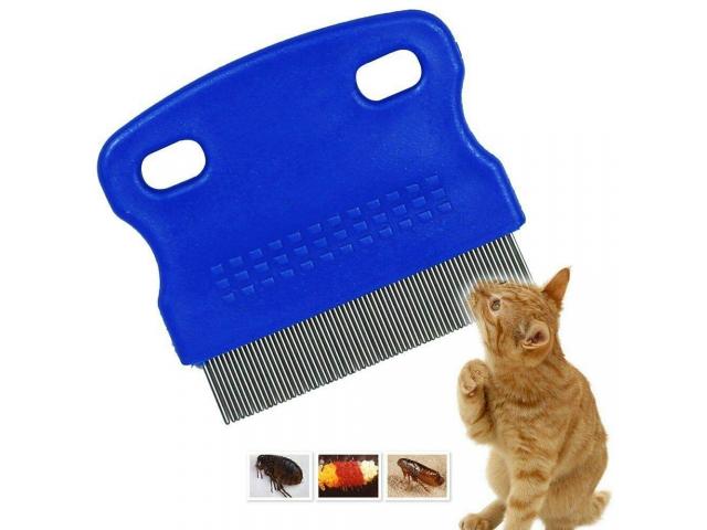 Pets Empire Flea Comb Pet Cat Dog Lice Comb Nit Remover Grooming Brush Tools - 1/2