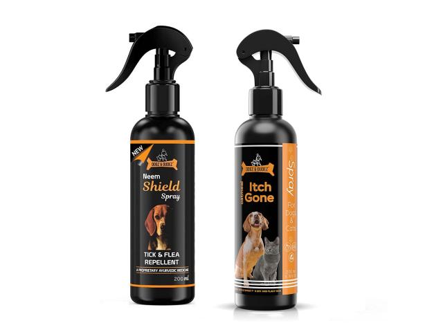 Dogz & Dudez Neem Shield Tick & Flea Repellent Spray Combo with Itchgone Spray - 1/1