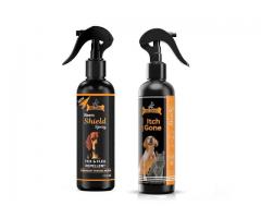 Dogz & Dudez Neem Shield Tick & Flea Repellent Spray Combo with Itchgone Spray
