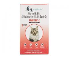 Wiggles Eraditch Spot on for Cats Fleas Ticks Remover Treatment Drops