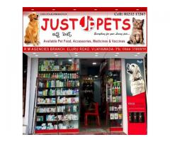 Just Pets Pet store in  Vijayawada, Andhra Pradesh