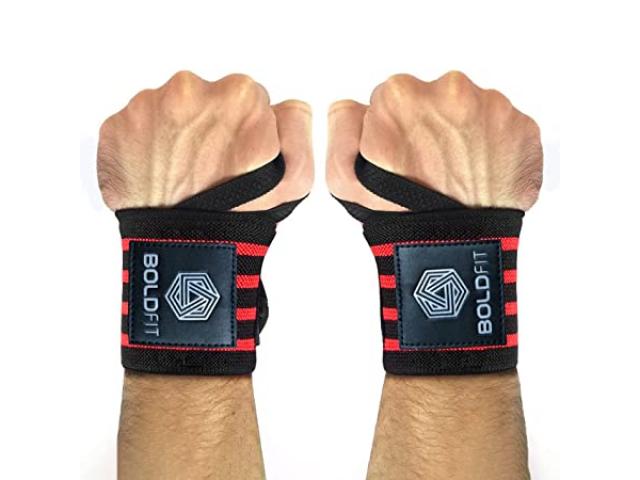 Boldfit Wrist Supporter for Gym Wrist Band for Men and Women with Thumb Loop Straps - 1/2