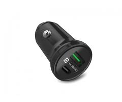 Portronics CarPower Mini Car Charger with Dual Output Fast Charging Type C