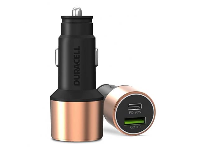 Duracell 38W Fast Car Charger Adapter with Dual Output - 1/1