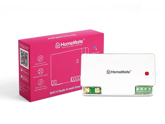 HomeMate WiFi 4 Node Smart Switch Works with Amazon Alexa and Google Home - 1/1
