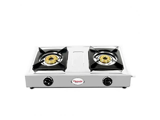 Butterfly Smart Stainless Steel 2 Burner Gas Stove - 1/1